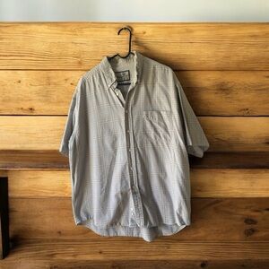 Men’s DOCKERS Tan Plaid Shirt Size XL